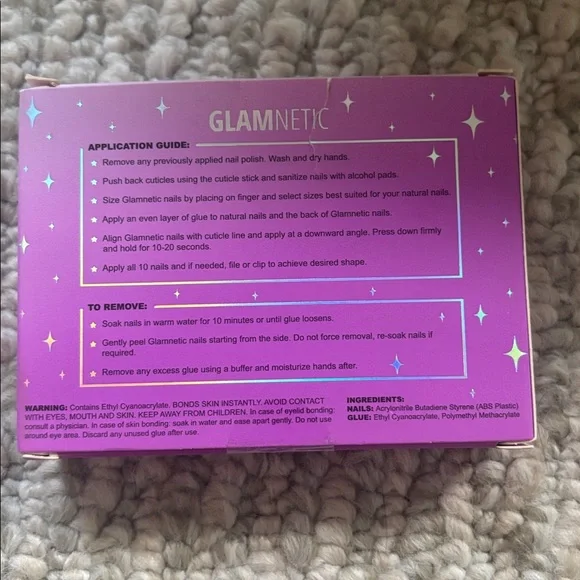 🌸 3/$15 New Glamnetic x Ipsy Press-On Nails in Lilac Sky - Picture 2 of 3